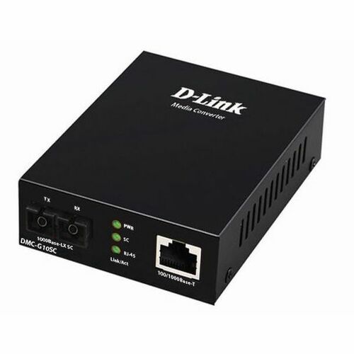 D-Link DMC-G10SC 100/1000Base-T to 1000Base-LX SC Single-mode Media Converter (10 km)