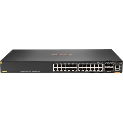 Hewlett Packard Enterprise 6300F 24-port 1GbE Class 4 PoE and 4-port SFP56 Switch