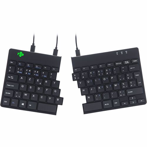 R-Go Split Break Ergonomic Keyboard, AZERTY (BE), Wired, Black