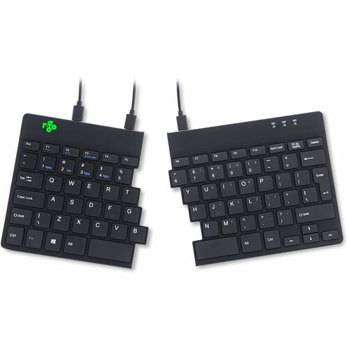 R-Go Split Break Ergonomic Keyboard, QWERTY (US), Wired, Black