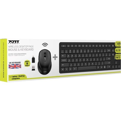 Port Designs Pack Keyboard + Mouse Medium - Wireless