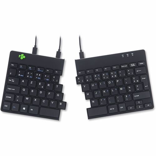 R-Go Split Break Ergonomic Keyboard, AZERTY (FR), Wired, Black