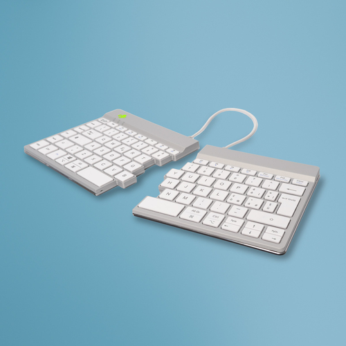 R-Go ErgonomicKB Split QWERTY(IT) Bluet white