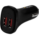 Startech.Com Dual-Port USB Car Charger - 24W/4.8A - Black