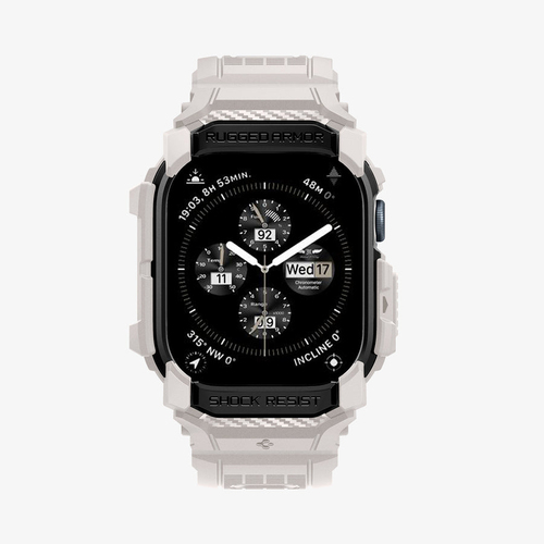 Spigen Rugged Armor Pro, Dune Beige - Apple Watch 2024 42mm