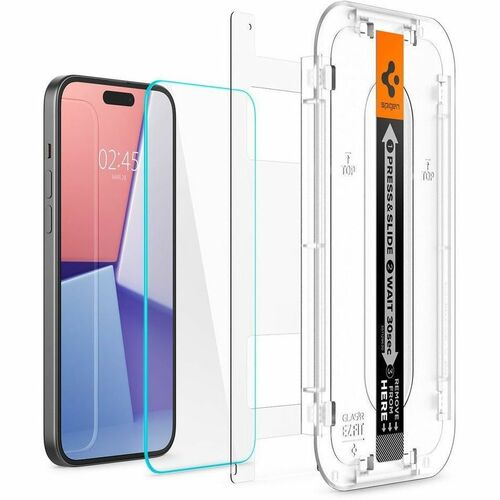 Spigen iPhone 15 Plus Screen Protector EZ FIT GLAS.tR HD