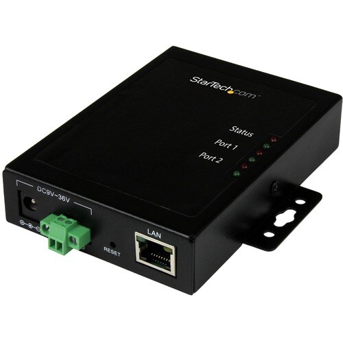 Startech.Com 2-Port Serial-to-IP Ethernet Device Server - RS232 - Metal and Mountable