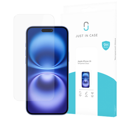 Just In Case iPhone 16 - Screenprotector Tempered Gla