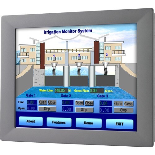 Advantech 15" XGA Industrial Monitor with Resistive Touch Control and Direct VGA Port