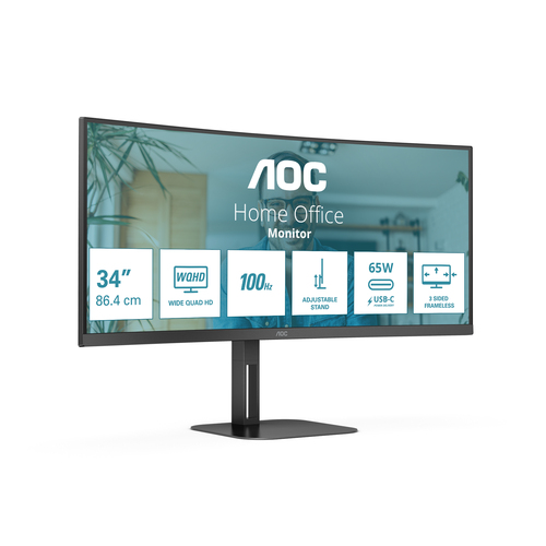 Aoc CU34V5C/BK 34IN 21:9 3440x1440 VA 20M:1