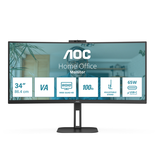 Aoc CU34V5CW/BK 34IN 21:9 3440x1440 VA 20M:1