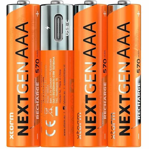 Xtorm Rechargeable AAA Batteries with USB-C - 4 Pack