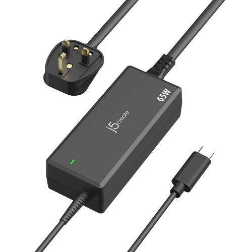 J5create 65W PD USB-C POWER ADAPTER - UK