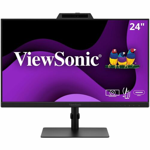 Viewsonic 24" 1080p Video Conferencing Monitor with Windows Hello Certified IR 5MP Webcam, USB-C, HDMI, DP