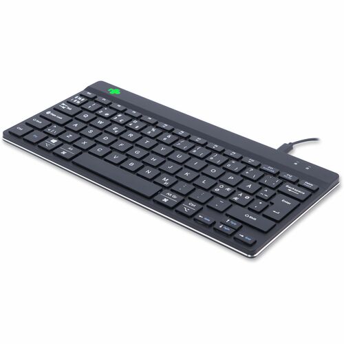 R-Go Compact Break Ergonomic Keyboard QWERTY (ND), Wired, Black