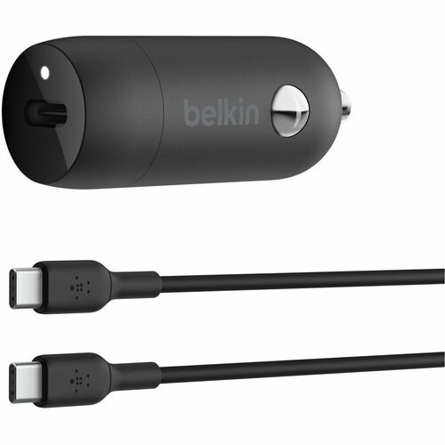 Belkin BoostCharge 30W USB-C Car Charger + USB-C to USB-C cable