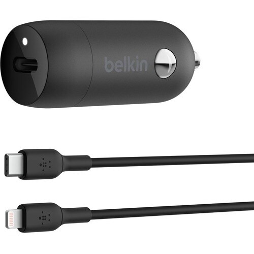 Belkin BoostCharge 30W USB-C Car Charger + USB-C to Lightning cable