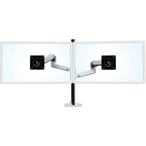 Ergotron LX Dual Stacking Arm Tall Pole (Polished Aluminum)