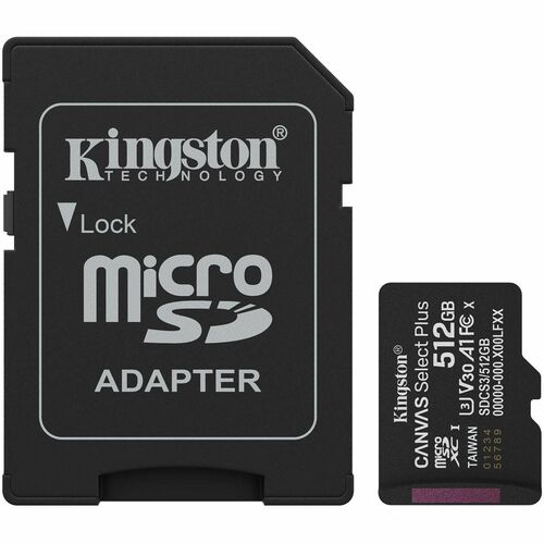 Kingston Canvas Select Plus 512GB microSDXC Card - 512 GB