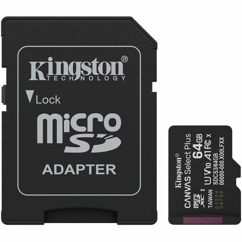 Kingston Canvas Select Plus 64GB microSDXC Card - 64 GB