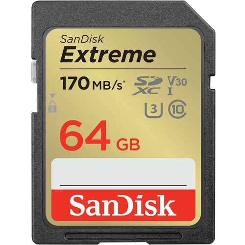 Sandisk Extreme SD UHS-I Card - 64 GB