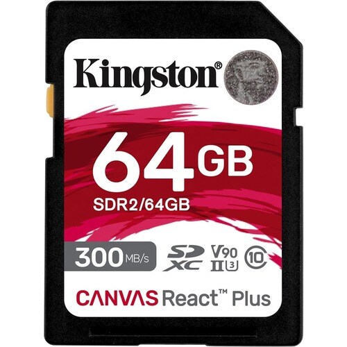 Kingston Canvas React Plus 64GB SDXC Card - 64 GB