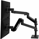 Ergotron LX Pro Dual Stacking Arm (Black) Two Monitor Mount