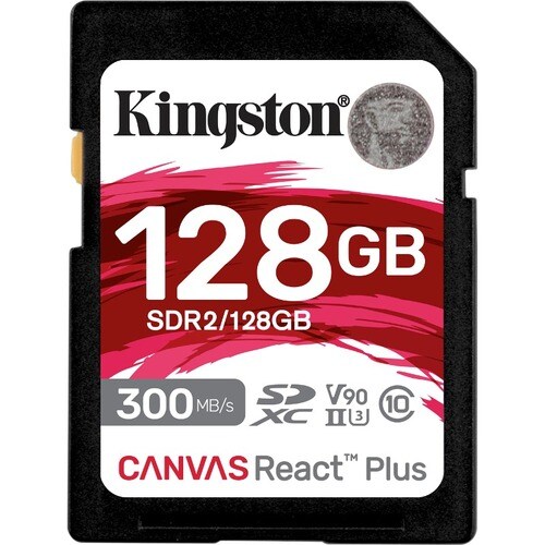 Kingston Canvas React Plus 128GB SDXC Card - 128 GB