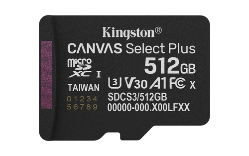 Kingston Canvas Select Plus 128GB microSDXC Card - 512 GB