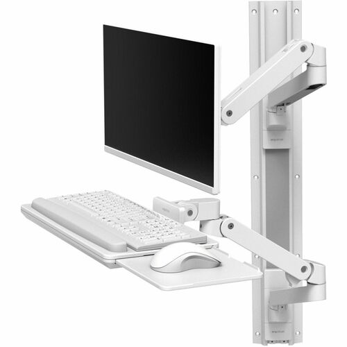 Ergotron LX Pro Wall Mount System (White) Keyboard & Monitor Mount
