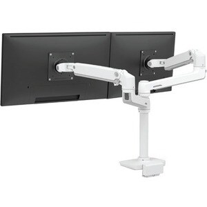 Ergotron LX Dual Stacking Arm,  Low-Profile Top Mount C-Clamp