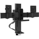 Ergotron TRACE Dual Monitor Mount (Matte Black) with Slim-Profile Clamp
