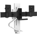 Ergotron TRACE Dual Monitor Mount (white) with Slim-Profile Clamp