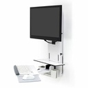 Ergotron StyleView Sit-Stand Vertical Lift, Patient Room (white)