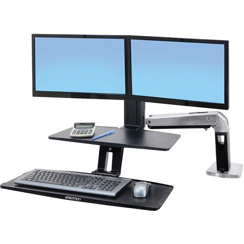 Ergotron WorkFit-A with Suspended Keyboard, Dual