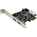Startech.Com 2 Port PCI Express (PCIe) SuperSpeed USB 3.0 Card Adapter with UASP - LP4 Power
