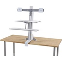 Ergotron WorkFit-S, Dual Monitor with Worksurface+ (White)