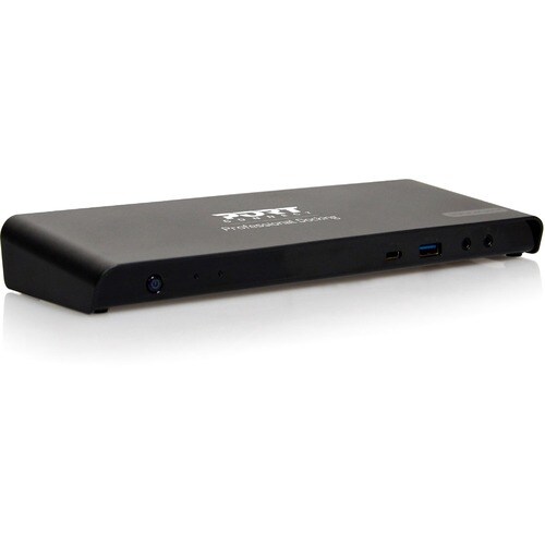 Port Designs Triple Screen Docking Station Office 3 x 4K - USB-C + USB 3.0