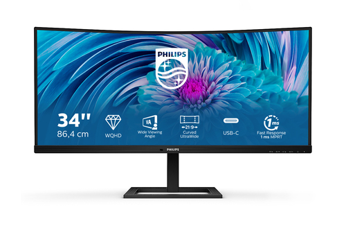 Philips 346E2CUAE 34in VA UWQHD 3440x1440 USB-C