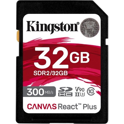 Kingston Canvas React Plus 32GB SDHC Card - 32 GB
