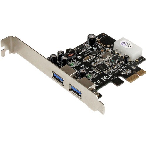 Startech.Com 2 Port PCI Express (PCIe) SuperSpeed USB 3.0 Card Adapter with UASP - LP4 Power
